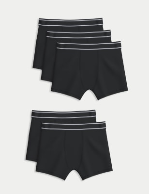 

M&S Collection 5er-Pack Baumwoll-Shorts mit Stretch (5-16 J.) - Black, Black