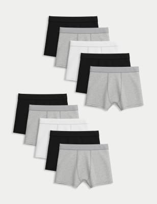 

Boys M&S Collection 10pk Cotton With Stretch Trunks (5-16 Yrs) - Black, Black