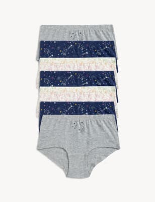 

Marks & Spencer 7pk Cotton Rich Unicorn Shorts (GIRLS, NAVY MIX, 11-12)