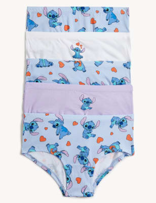 

Girls M&S Collection 5pk Cotton with Stretch Lilo & Stitch™ Shorts (5-14 Yrs) - Blue Mix, Blue Mix