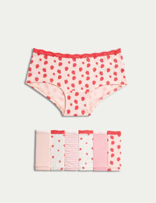 

Girls M&S Collection 7pk Cotton with Stretch Shorts (5-16 Yrs) - Pink Mix, Pink Mix