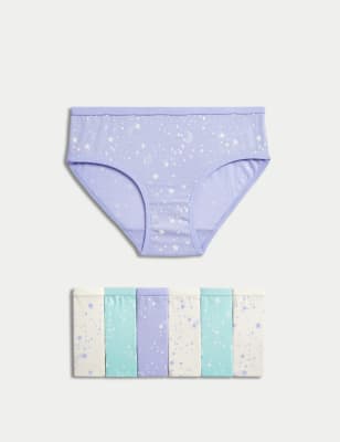 

Girls M&S Collection 7pk Pure Cotton Stars Knickers (2-12 Yrs) - Multi, Multi