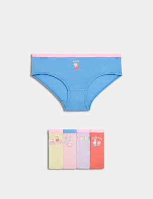 

Girls M&S Collection 5pk Cotton with Stretch Peppa Pig™ Knickers (2-8 Yrs) - Multi, Multi