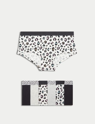 

Girls M&S Collection 7pk Cotton Rich Leopard Knickers (5-16 Yrs) - Multi, Multi