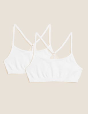 

Marks & Spencer 2pk Seamfree Crop Tops (9-16 Yrs) (GIRLS, WHITE MIX, 9-11Y)