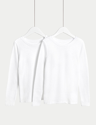 

Unisex,Boys,Girls M&S Collection 2pk Heatgen™ Thermal Tops (2-14 Yrs) - White, White