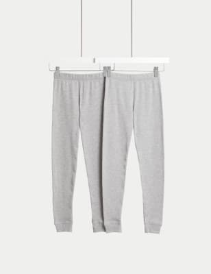 

Unisex,Boys,Girls M&S Collection 2pk Heatgen™ Thermal Leggings (2-14 Yrs) - Grey Marl, Grey Marl