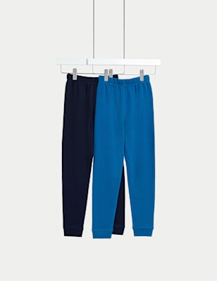 

Unisex,Boys,Girls M&S Collection 2pk Cotton Blend Thermal Waffle Bottoms (2-14 Yrs) - Navy, Navy