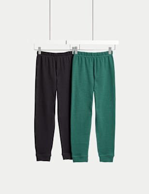 

Unisex,Boys,Girls M&S Collection 2pk Cotton Blend Thermal Waffle Bottoms (2-14 Yrs) - Carbon, Carbon