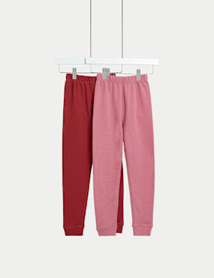 

Unisex,Boys,Girls M&S Collection 2pk Cotton Blend Thermal Waffle Bottoms (2-14 Yrs) - Chilli, Chilli