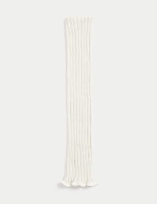 

Girls M&S Collection Ribbed Sparkly Leg Warmers - Cream, Cream