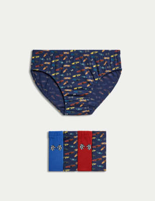 

M&S Collection Pack de 5 calzoncillos de Cars™ 100% algodón (2-10 años) - Multi, Multi