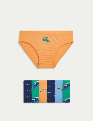 

Boys M&S Collection 7pk Pure Cotton Transport Briefs (2-8 Years) - Multi, Multi