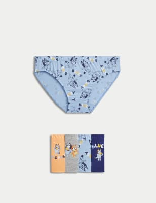 

Boys M&S Collection 5pk Pure Cotton Bluey™ Briefs (2-8 Yrs) - Blue Mix, Blue Mix