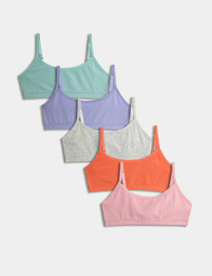 

Girls M&S Collection 5pk Cotton Rich Crop Tops (6-16 Yrs) - Multi, Multi