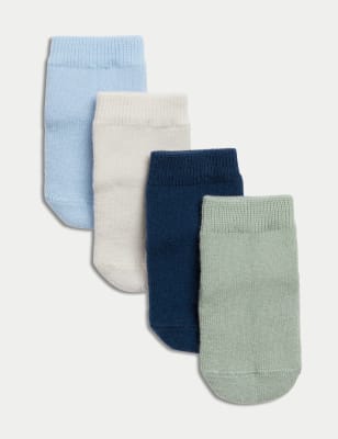 

Unisex,Boys,Girls M&S Collection 4pk Terry Baby Socks - Multi, Multi