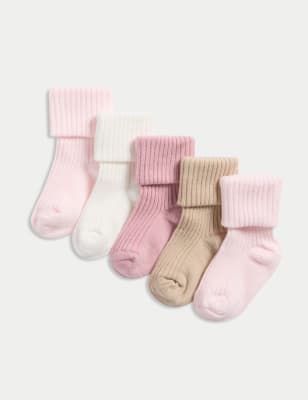 

Girls M&S Collection 5pk Cotton Rich Baby Socks (0-3 Yrs) - Multi, Multi