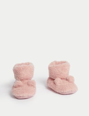 

Unisex,Boys,Girls M&S Collection Borg Ears Booties - Dusty Pink, Dusty Pink