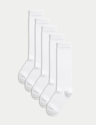 

M&S Collection 5er-Pack Kniestrümpfe - White, White