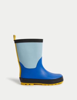 

Unisex,Boys,Girls M&S Collection Kids' Colour Block Wellies (4 Small - 2 Large) - Navy Mix, Navy Mix