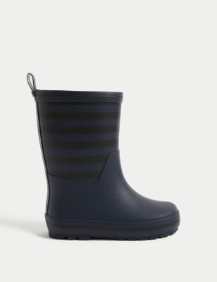 

Unisex,Boys,Girls M&S Collection Kids' Striped Wellies (4 Small - 7 Large) - Navy Mix, Navy Mix