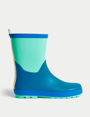 

Boys M&S Collection Kids' Colour Block Wellies (4 Small - 7 Large) - Green Mix, Green Mix