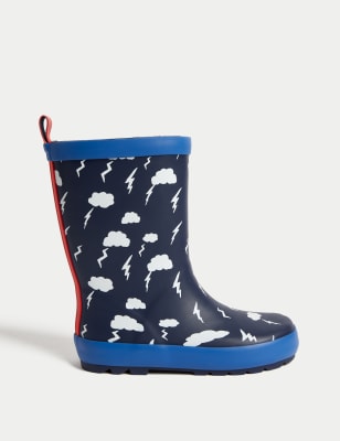 

Boys M&S Collection Kids' Freshfeet™ Lightning Wellies (4 Small - 13 Small) - Navy, Navy