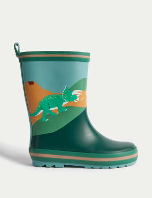 

Boys M&S Collection Kids' Dinosaur Wellies (4 Small - 2 Large) - Green Mix, Green Mix