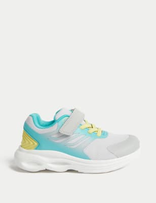 

M&S Collection Zapatillas deportivas infantiles con velcro (4 pequeño-2 grande) - Grey Mix, Grey Mix