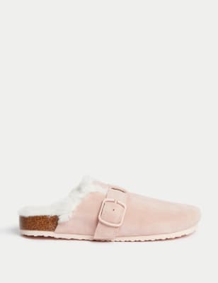 

Girls M&S Collection Kids' Suede Slippers (9 Small - 6 Large) - Pink, Pink