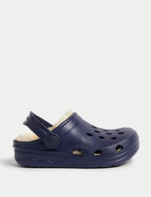 

Boys M&S Collection Kids' Faux Fur Lined Clogs (4 Small - 13 Small) - Navy, Navy