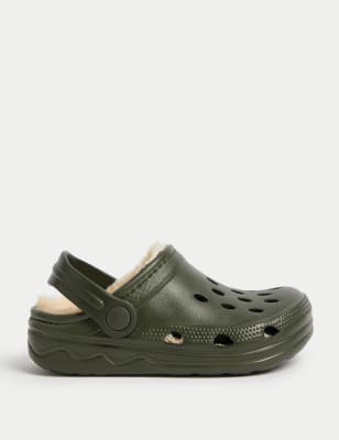 

Boys M&S Collection Kids' Faux Fur Lined Clogs (4 Small - 13 Small) - Dark Green, Dark Green