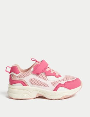 

Unisex,Boys,Girls M&S Collection Kids' Chunky Riptape Trainers (4 Small - 2 Large) - Bubblegum Pink, Bubblegum Pink