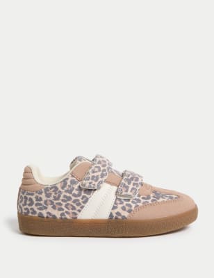 

M&S Collection Turnschuhe für Kinder mit Klettverschluss und Animalprint (20,5-34,5) - Brown Mix, Brown Mix