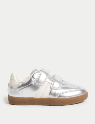 

Girls M&S Collection Kids' Metallic Riptape Trainers (4 Small - 2 Large) - Silver, Silver