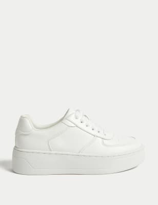 

Girls M&S Collection Kids' Platform Trainers (1 Large - 6 Large) - White, White