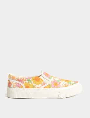 

Marks & Spencer Kids' Canvas Floral Slip-on Pumps (GIRLS, MULTI, 5 L)