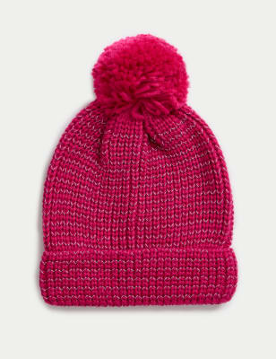 

Girls M&S Collection Kids' Reflective Winter Hat (1-13 Yrs) - Hot Pink, Hot Pink