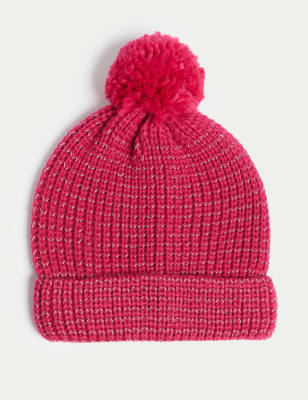 

Girls M&S Collection Kids' Reflective Winter Hat (1-13 Yrs) - Hot Pink, Hot Pink