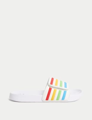 

M&S Collection Zapatillas infantiles de rayas (1 grande-7 grande) - White Mix, White Mix