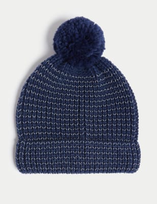 

Boys M&S Collection Kids' Reflective Winter Hat (1-13 Yrs) - Indigo, Indigo