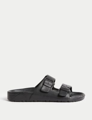 

Unisex,Boys,Girls M&S Collection Kids' Slip-On Buckle Sandals (1 Large - 7 Large) - Black, Black