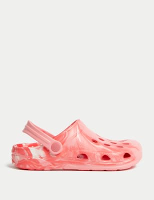 

M&S Collection Zuecos infantiles con diseño de mármol (3 grande-6 grande) - Pink Mix, Pink Mix