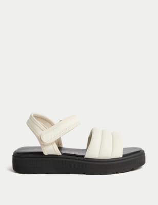 

M&S Collection Sandalias infantiles gruesas con velcro (1 grande-6 grande) - Soft White, Soft White