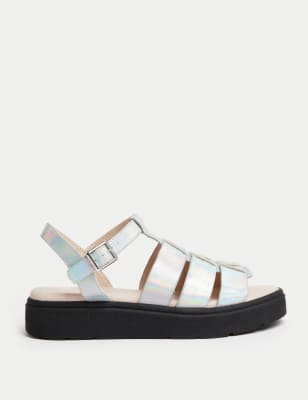 

M&S Collection Sandalias infantiles gruesas estilo pescador (1-6 grande) - Silver Mix, Silver Mix
