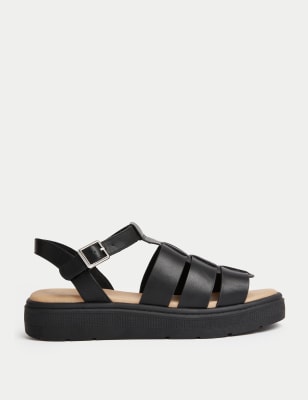 

M&S Collection Klobige Fischersandalen für Kinder (33,5-39,5) - Black, Black