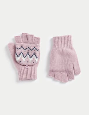 

M&S Collection Guantes infantiles Fair Isle (3-13 años) - Pink, Pink