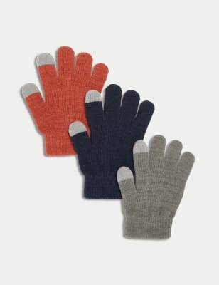 

Boys M&S Collection Kids' 3pk Gloves - Sage Green, Sage Green