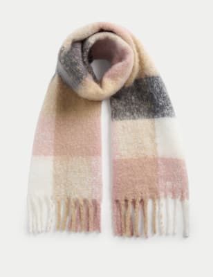 

Unisex,Boys,Girls M&S Collection Kids' Check Scarf - Pink Mix, Pink Mix