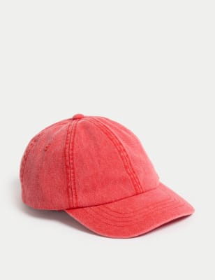 

Unisex,Boys,Girls M&S Collection Kids' Pure Cotton Baseball Cap (1-13 Yrs) - Red, Red